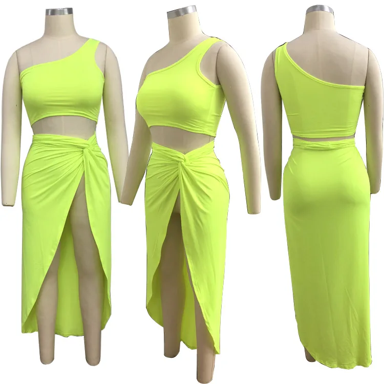 

FANIECES 2020 fashion summer women two piece set skirt set crop top tops sexy club party tracksuit clothes streetwear elegant