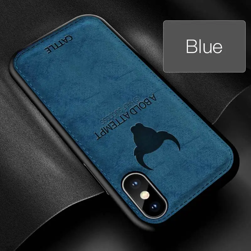 Тканевый чехол для iPhone 7, ткань, ультра тонкий мягкий силиконовый задний бампер, чехол для iPhone X Xs Max XR 6 8 6s 7 8 plus, тканевый художественный чехол - Цвет: NO.11