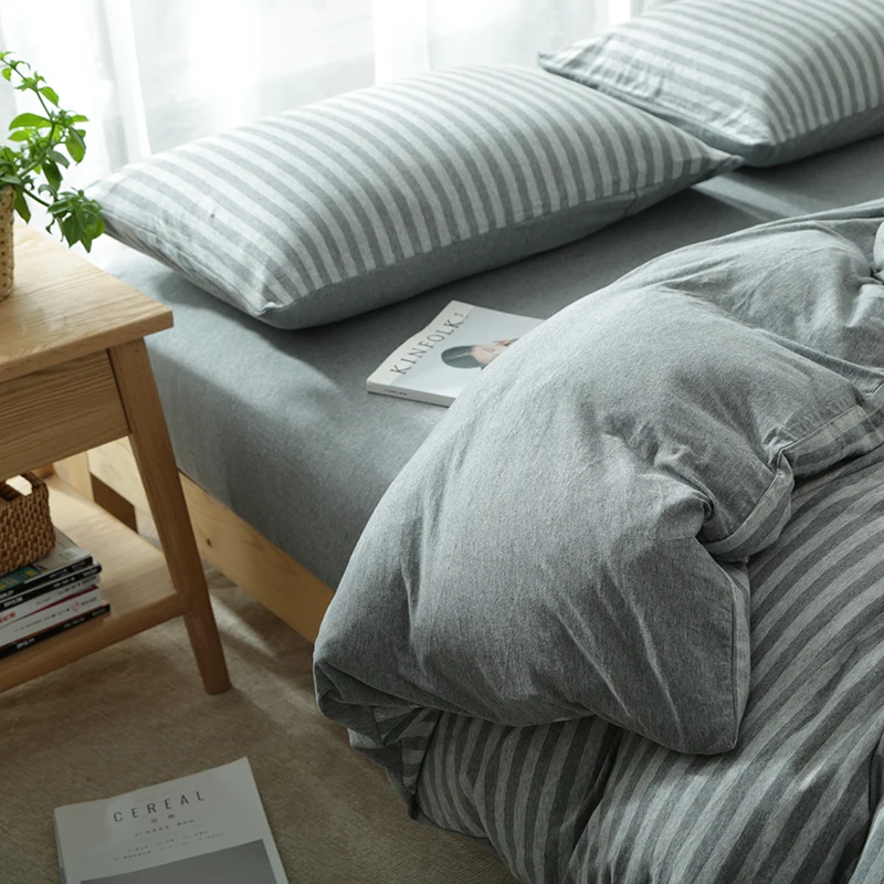 4 шт. 100% хлопок трикотажная ткань комплект постельного белья Королевский размер