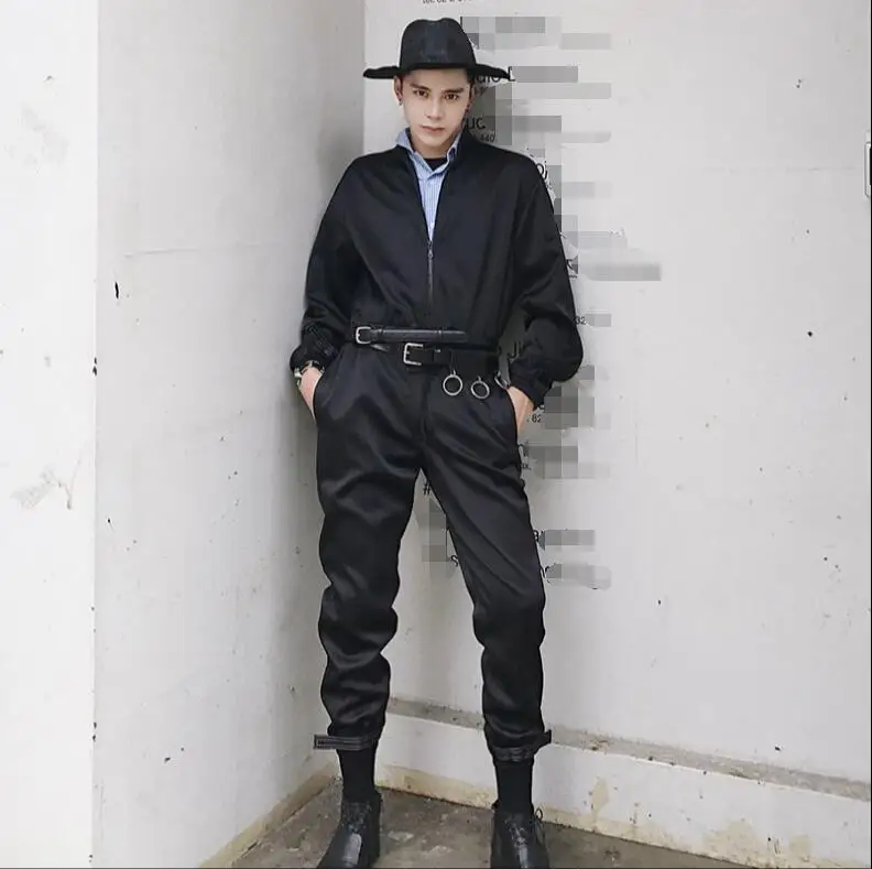 Оригинальный комбинезон с воротником под заказ Корейская версия модных мужских