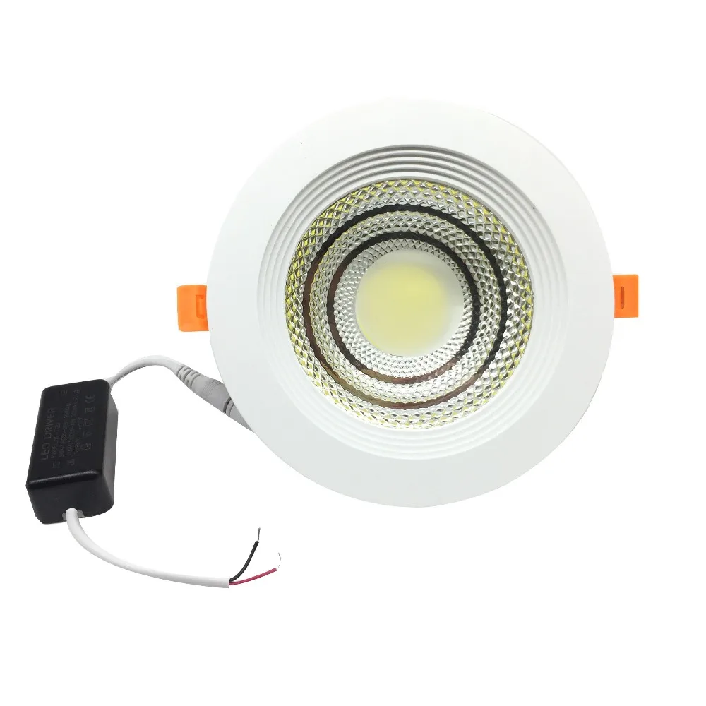 

2018 New Arrival COB LED Downlight Real 25W Recessed Ceiling Lamp Spot Light AC110V 220V 3000K 4000K 6000K Lighting Indoor Lamp