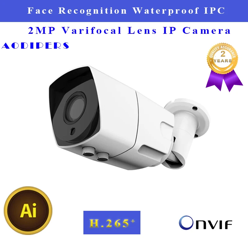 Инфракрасная IP-камера с функцией распознавания лиц 1080P поддерживает