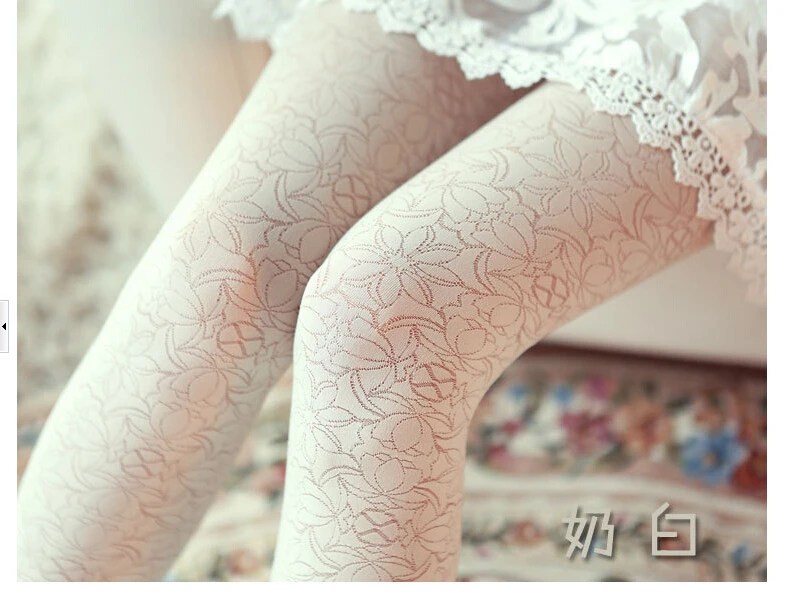 Пикантные винтажные кружевные колготки с татуировкой в виде тюльпана 10 парт/лот