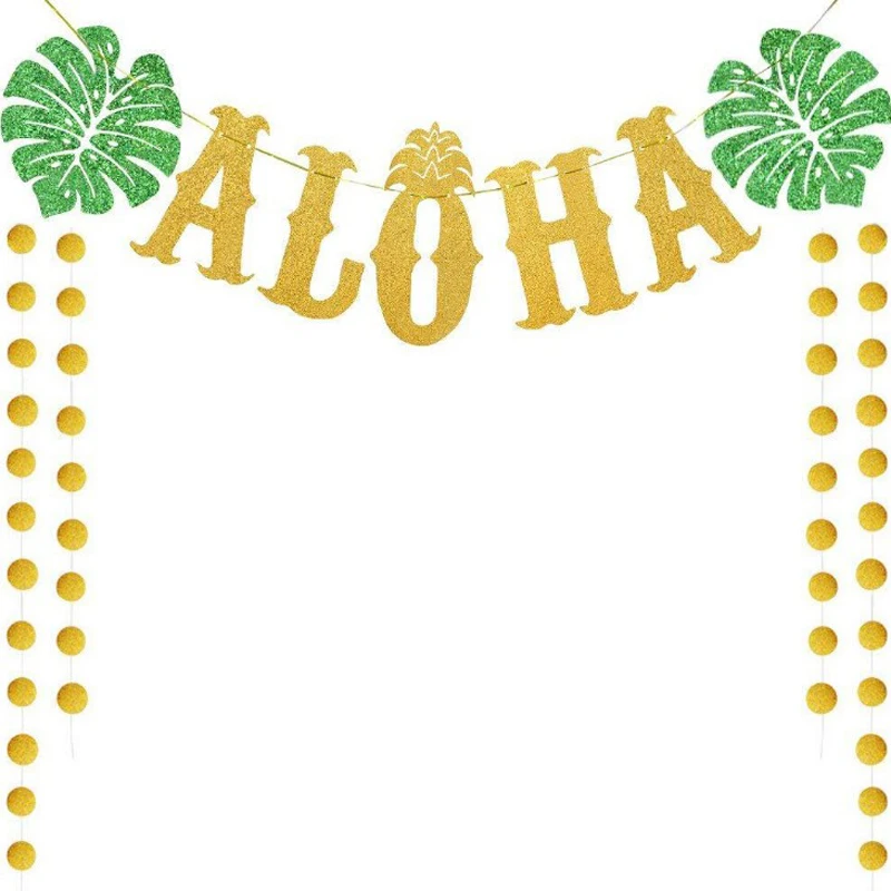 1 комплект милый комбинезон с Гавайский тропический Луо ALOHA Украшения для пляжной