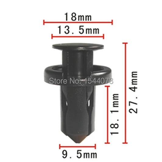

100pcs 10mm Auto Vehicle Car Bumper Clips Retainer Fastener Rivet Door Panel Fender Liner For Honda for Civic Accord Acura CRV
