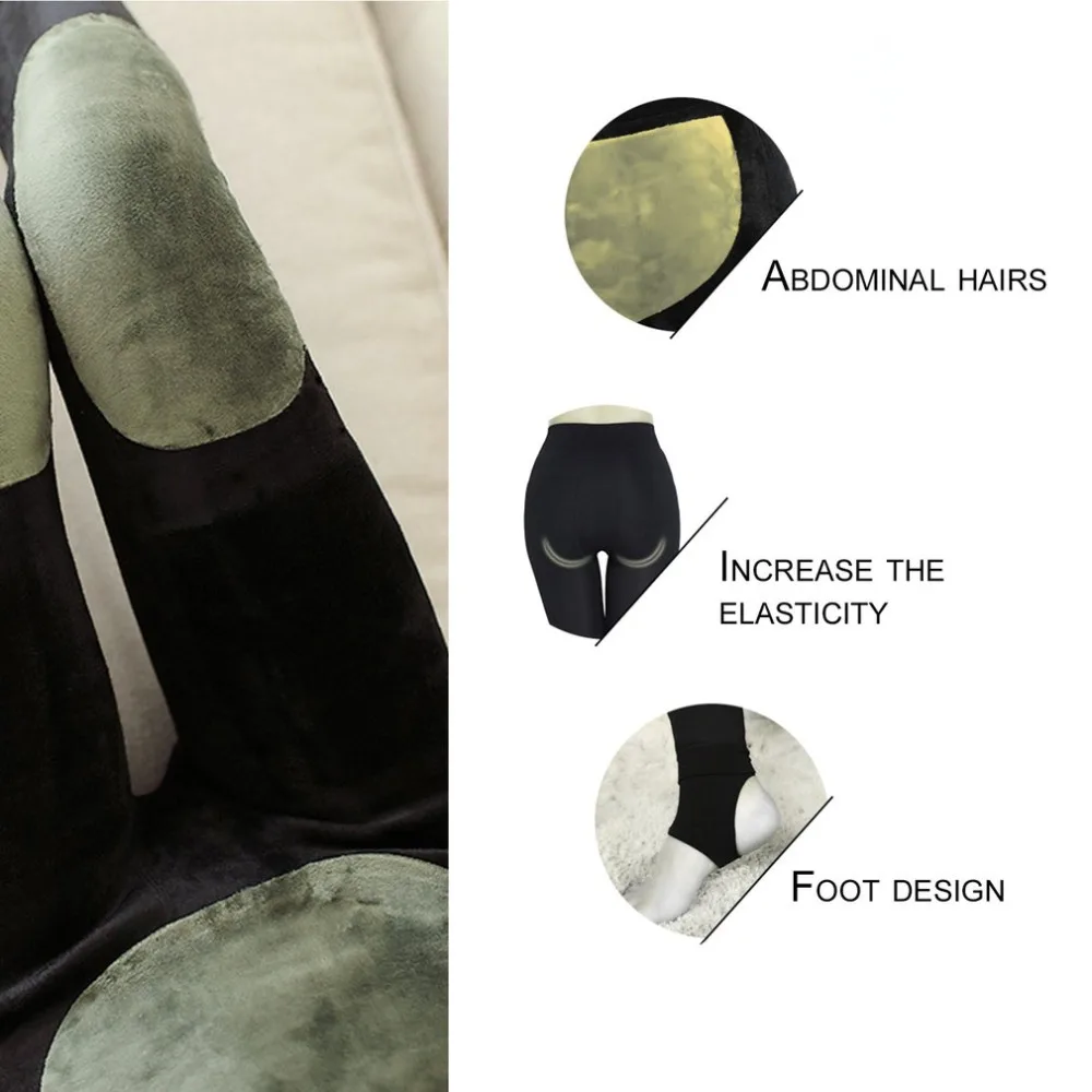 

Winter Women Thick Velvet Leggings Uterus Warming & Knee Pads & Keeping Hip Lifting & Feet Heel Design High Elasticity Leggings