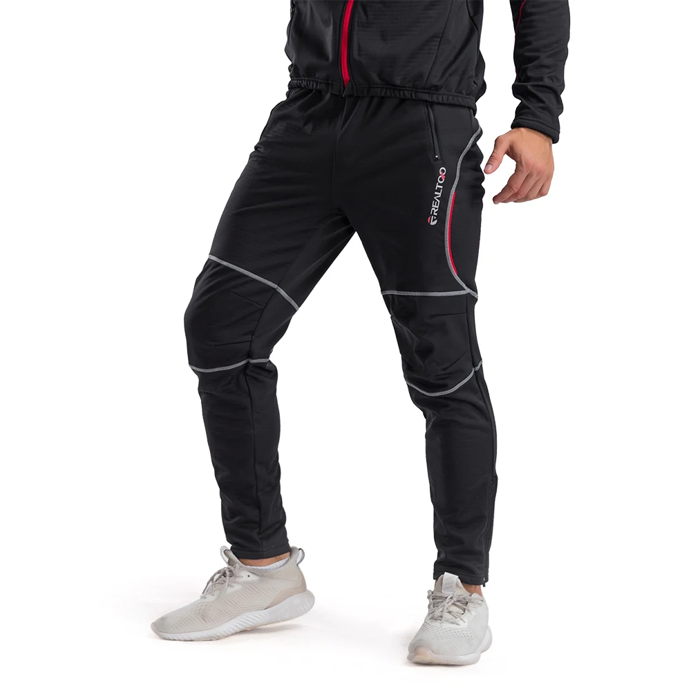 Мужские велосипедные брюки ветрозащитные спортивные зимние теплые флисовые