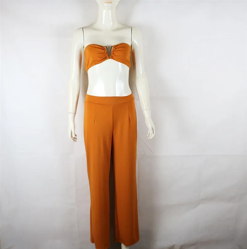 UIDEAZONE сексуальный топ без пятки комплект из двух предметов облегающий на молнии с