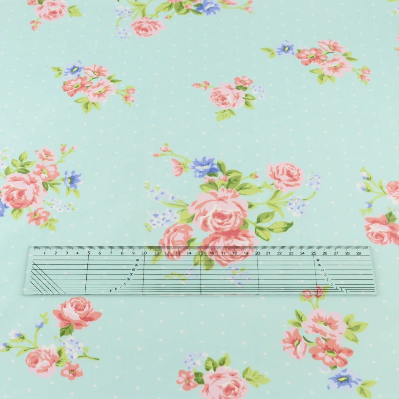 Blue Printed Floral Designs 100% Cotton Fabric Bedding Twill Home Textile Decoration Tecido Sewing Quilting Patchwork | Дом и сад