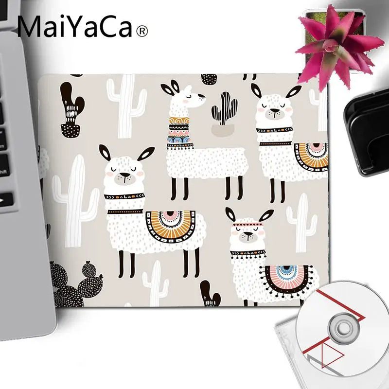 Игровой коврик для мыши MaiYaCa Lama Llama Alpacas с животными маленький Настольный