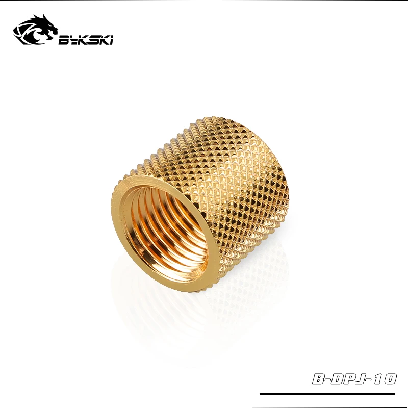 BYKSKI G1/4 ''к G1/4'' удлинитель 15 мм переходник для фитинга водные адаптеры охлаждения Женский и женский двухсторонний резьба B-DPJ-10 - Цвет: gold