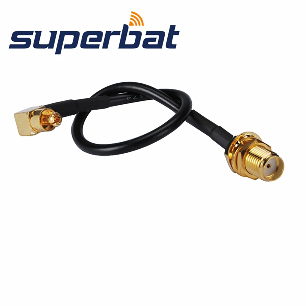 Superbat mc карта разъем под прямым углом к гнезду SMA перегородка кабель отрезок RG174 RF