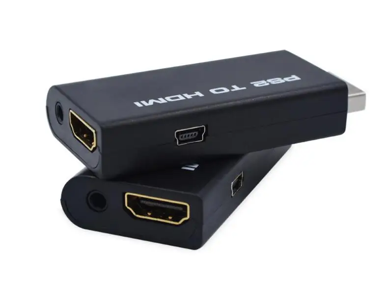 50 шт. портативный преобразователь PS2 в HDMI воспроизведение видео аудио конвертер
