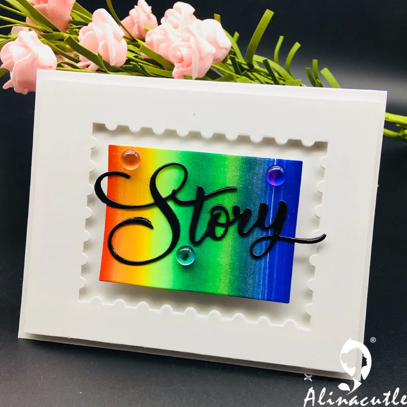 Штампованные металлические Вырубные штампы вырезанные истории буквы Alinacraft