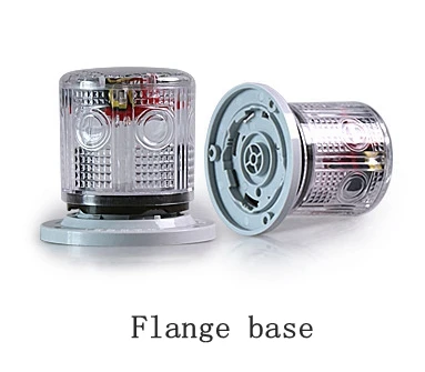 Flange base Светодиодные лампы на солнечной энергии светофоры Предупреждение льные лампы для яхты сигнальные лампы-маяки промышленные дорожные светильники Наружное освещение IP67 - Цвет: Flange base
