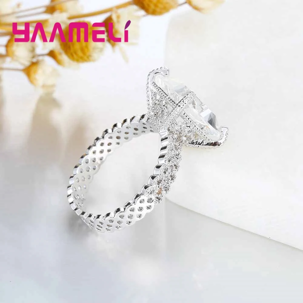 Женское кольцо из серебра 925 пробы с фианитом|925 sterling silver|cubic zirconia jewelrysterling silver jewelry