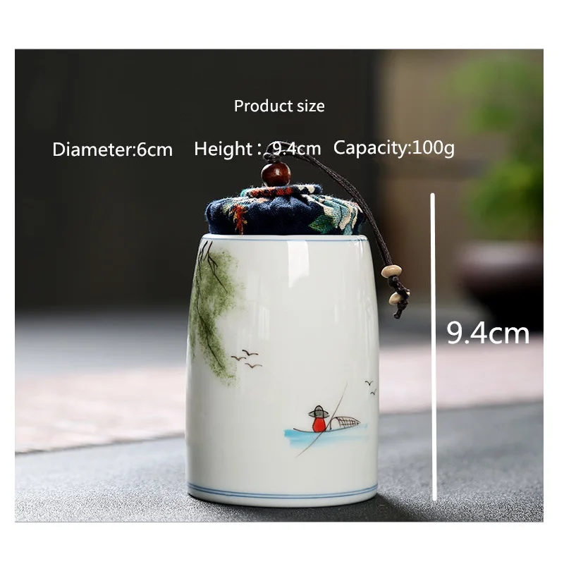 Керамические чайные банки с ручной росписью кухонные сосуды для хранения сухих