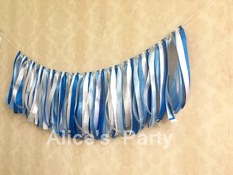 Новый 100 см Королевский Синий Серебряный баннер Мальчик Игровая комната бандаж