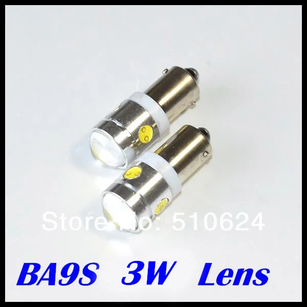 

BA9S led bulbs car lamp high power 3W 250LM with Lens,168 car lights led,194 car bulbs led Free shipping