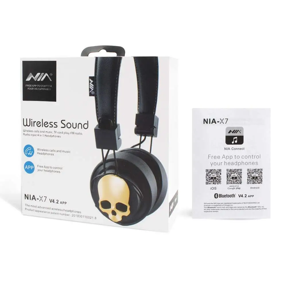 Оригинальные уличные Bluetooth наушники NIA X7 беспроводная стерео игровая гарнитура с