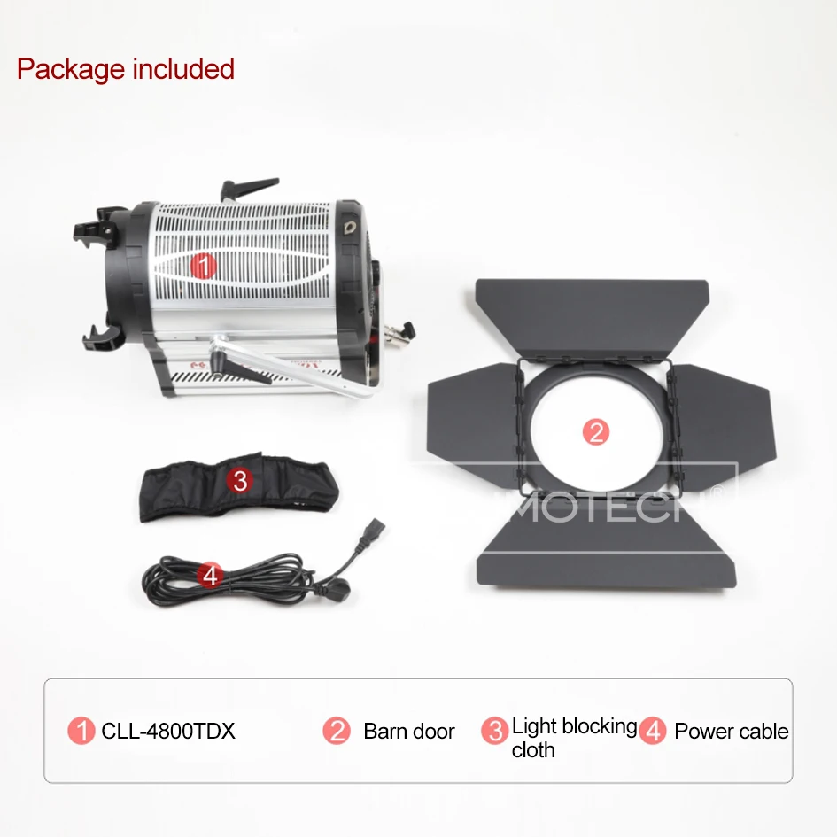 ALUMOTECH LED FRESNEL CLL-4800TDX II DMX 480W двухцветный источник питания MW для студийной лампы |