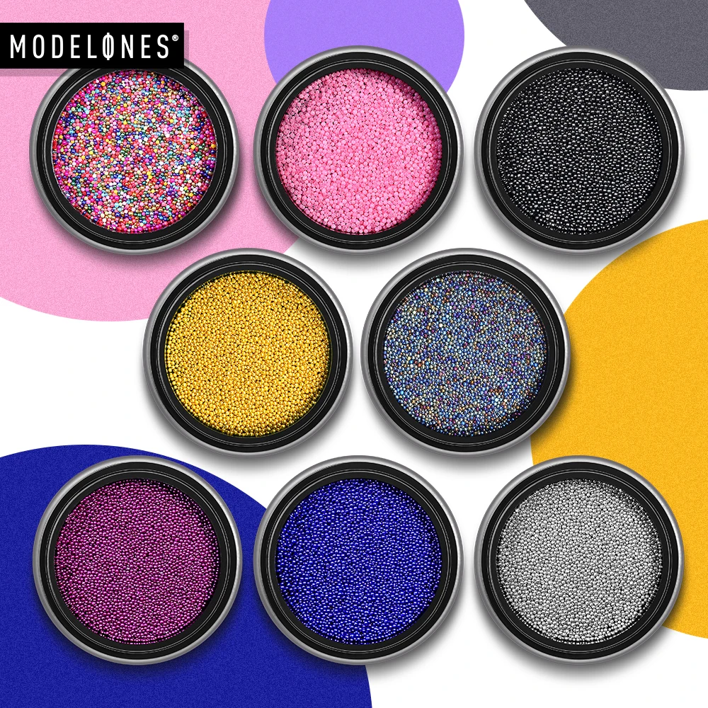 Модельные 8 цветов стальной мяч для ногтей металлический дизайн амулеты 3D