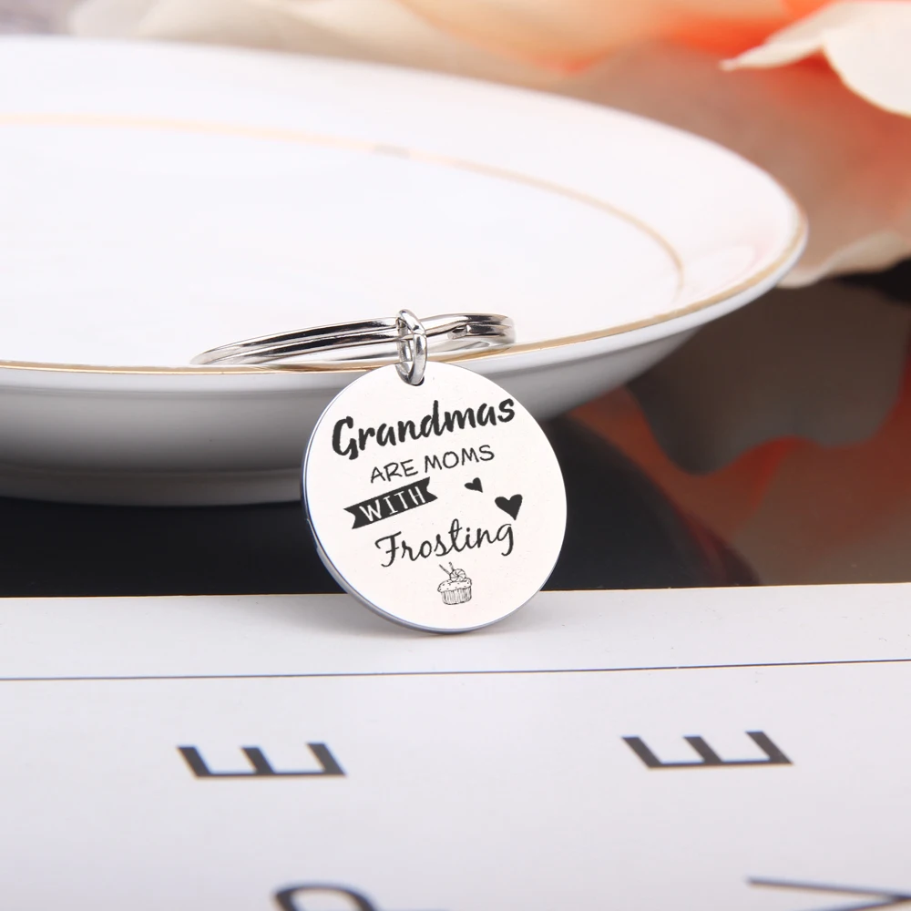 Креативный брелок с гравировкой Grandmas мама сердцем подвеска для ключей сумок