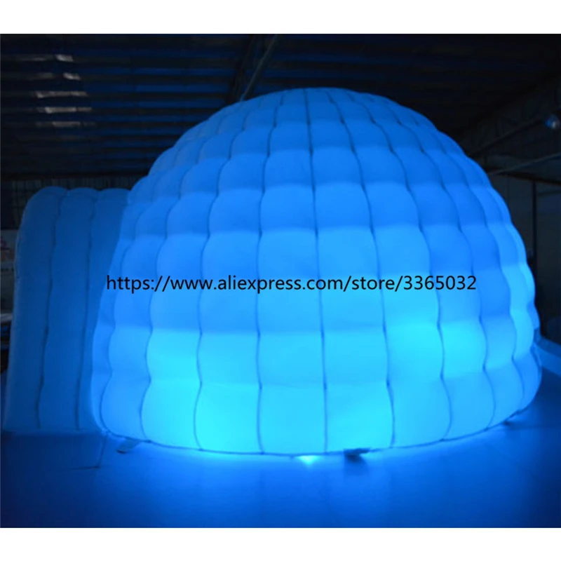 Светодиодный Надувной Игровой Домик igloo с подсветкой для улицы, светодиодный Надувной Игровой Домик igloo
