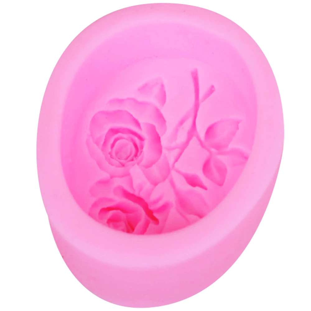 S030 Rose Leaves Candle Moulds Soap Mold Kitchen-Baking Resin Silicone Forms Home Decoration DIY Clay Craft Soap-Making Supplier | Дом и сад