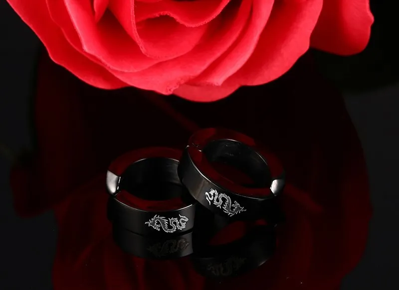 Модные серьги кольца для женщин из нержавеющей стали с драконом|earring color|earingshoop