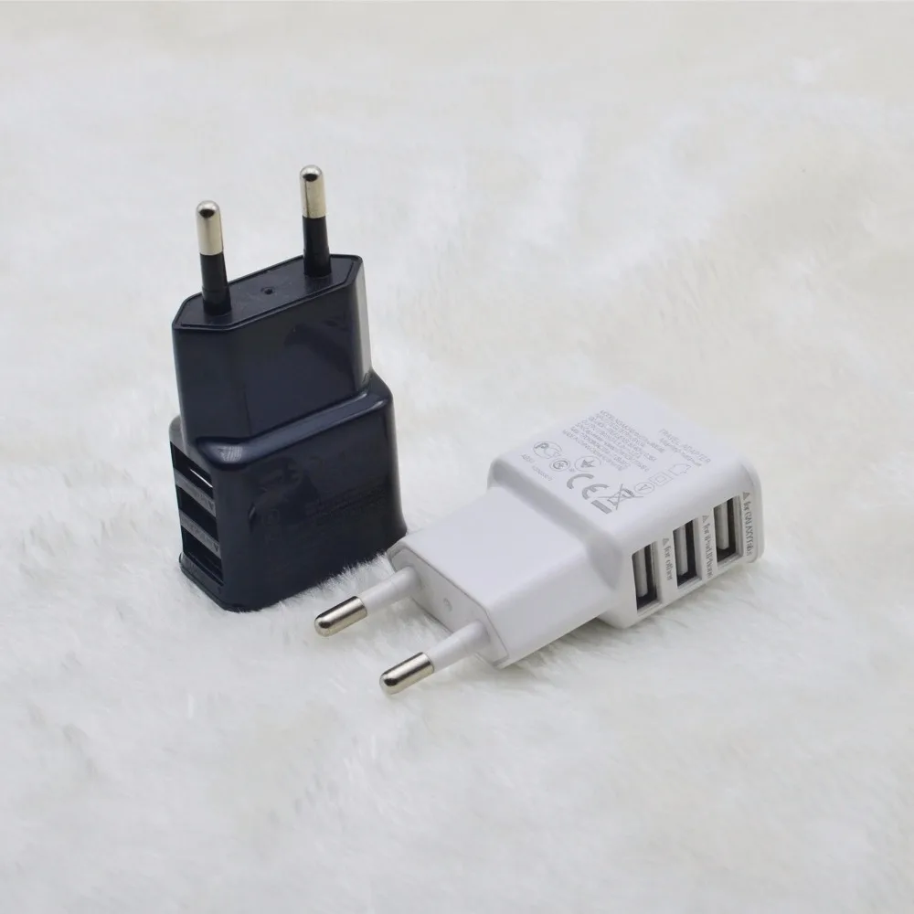 5 В 2A 3USB Порт Главная Путешествия Стены AC Зарядное Устройство Адаптер USB Для ЕС