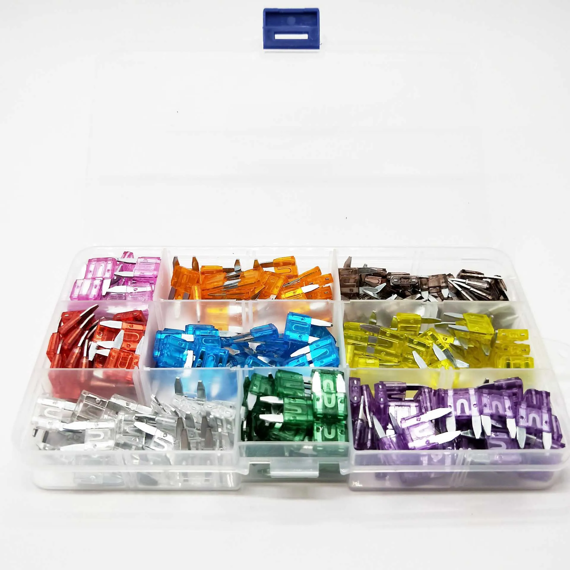 New mini 240pcs Auto Automotive Car Boat Truck Blade Fuse Box Assortment 3A 5A 7.5A 10A 15A 20A 25A 30A 35A