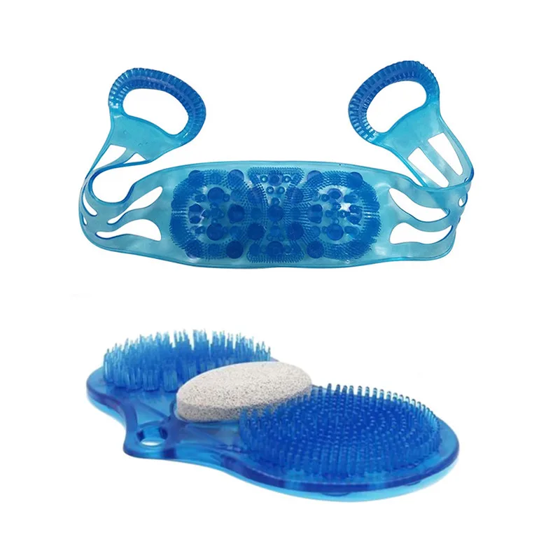 Набор из 2 предметов двусторонняя задняя скруббер Массажная щетка для тела