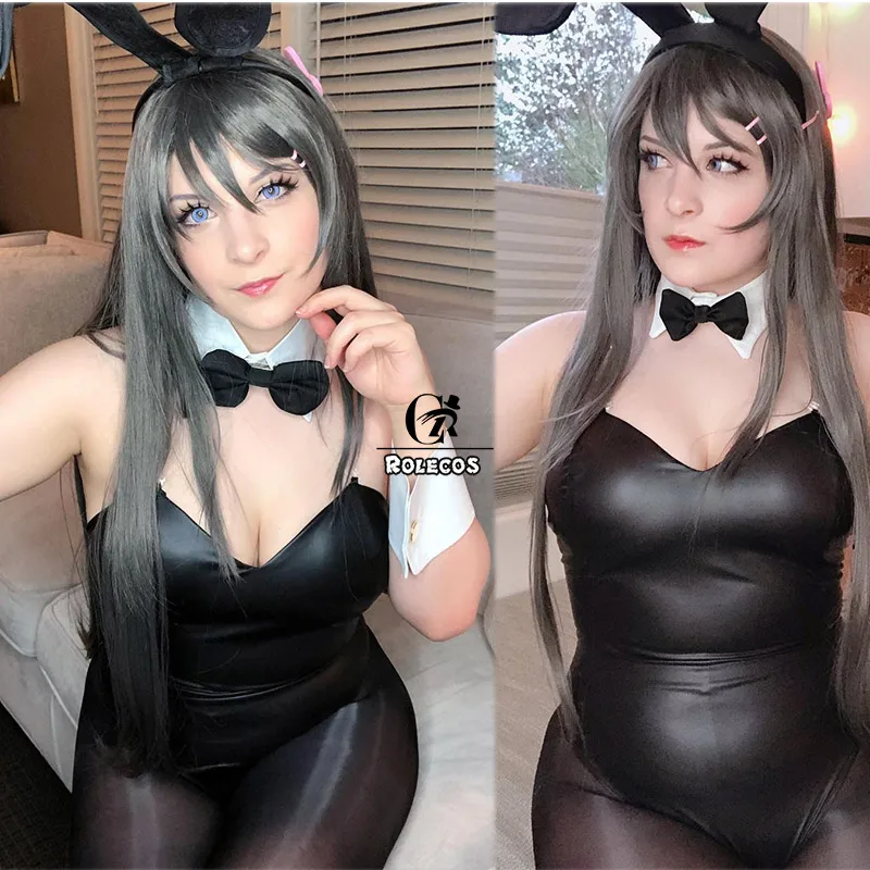 ROLECOS Mai Sakurajima Косплей волосы Аниме Seishun Buta Yarou wa кролик девушка Senpai no Yume wo Minai косплей длинные волосы головные уборы