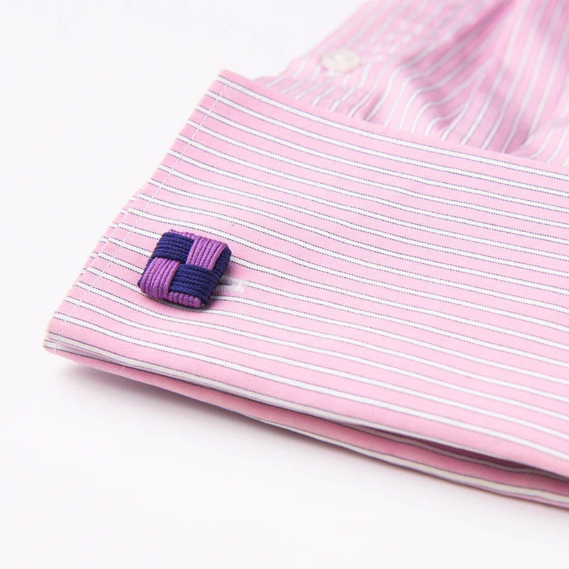 

Fashion Silk knots Cufflinks Multicolor Handmade Elastic Double Rope Square Cuff Links Button For Men Shirt Birthday Gift Party