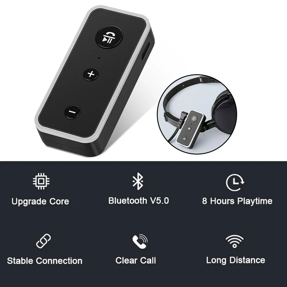 Bluetooth 5 0 приемник 3 мм AUX аудио беспроводной адаптер для наушников динамик музыка