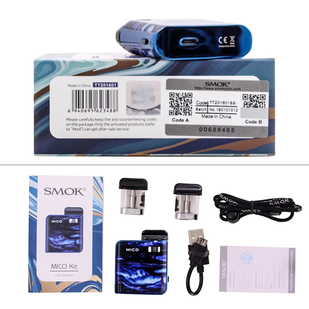 Распродажа! комплект SMOK Mico, электронная сигарета, аккумулятор 700 мАч, электронная сигарета, анти-протекающая сигарета, картридж, катушка VS NORD RPM40