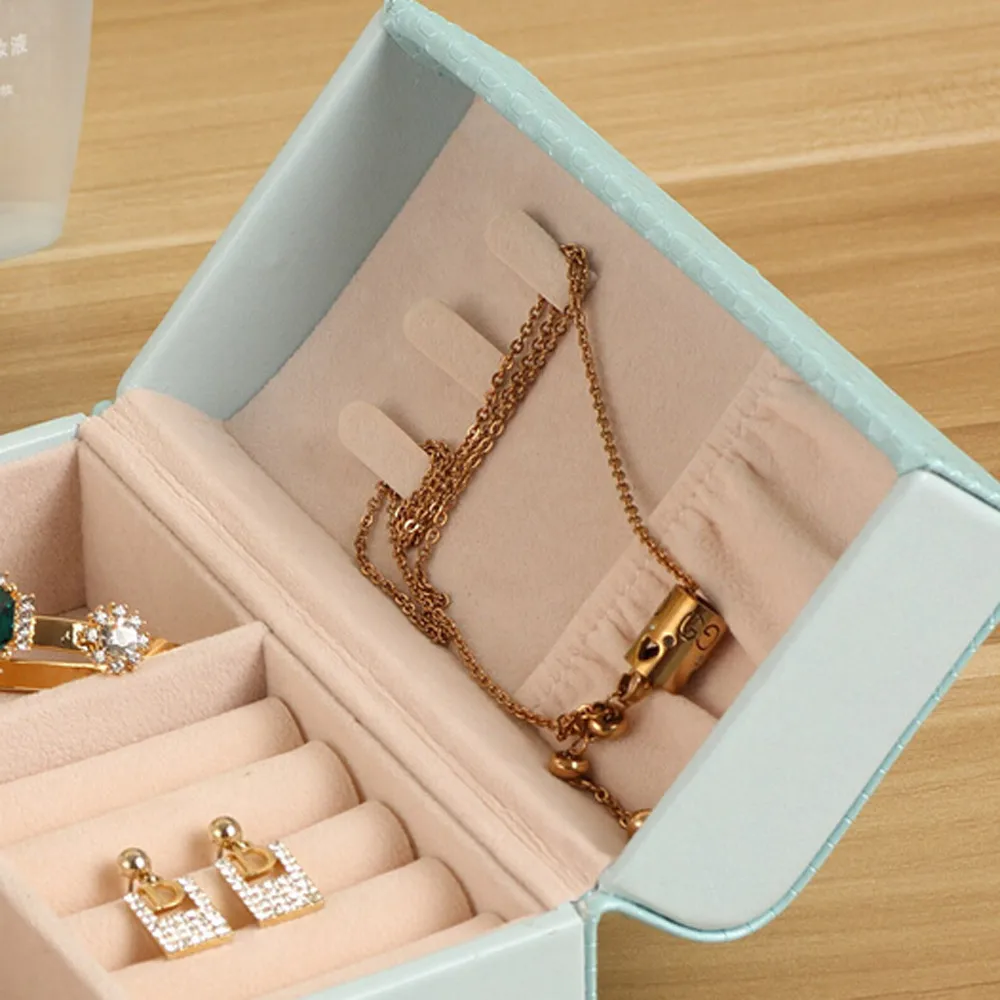 Новинка 2019 креативный ювелирный ящик мини шкатулка из искусственной кожи для