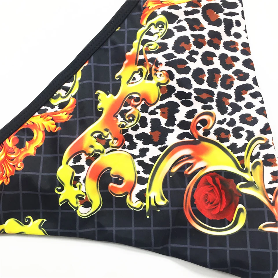 Женский купальник 2019/сексуальный/леопардовый/бандажный/Стринги женское бикини