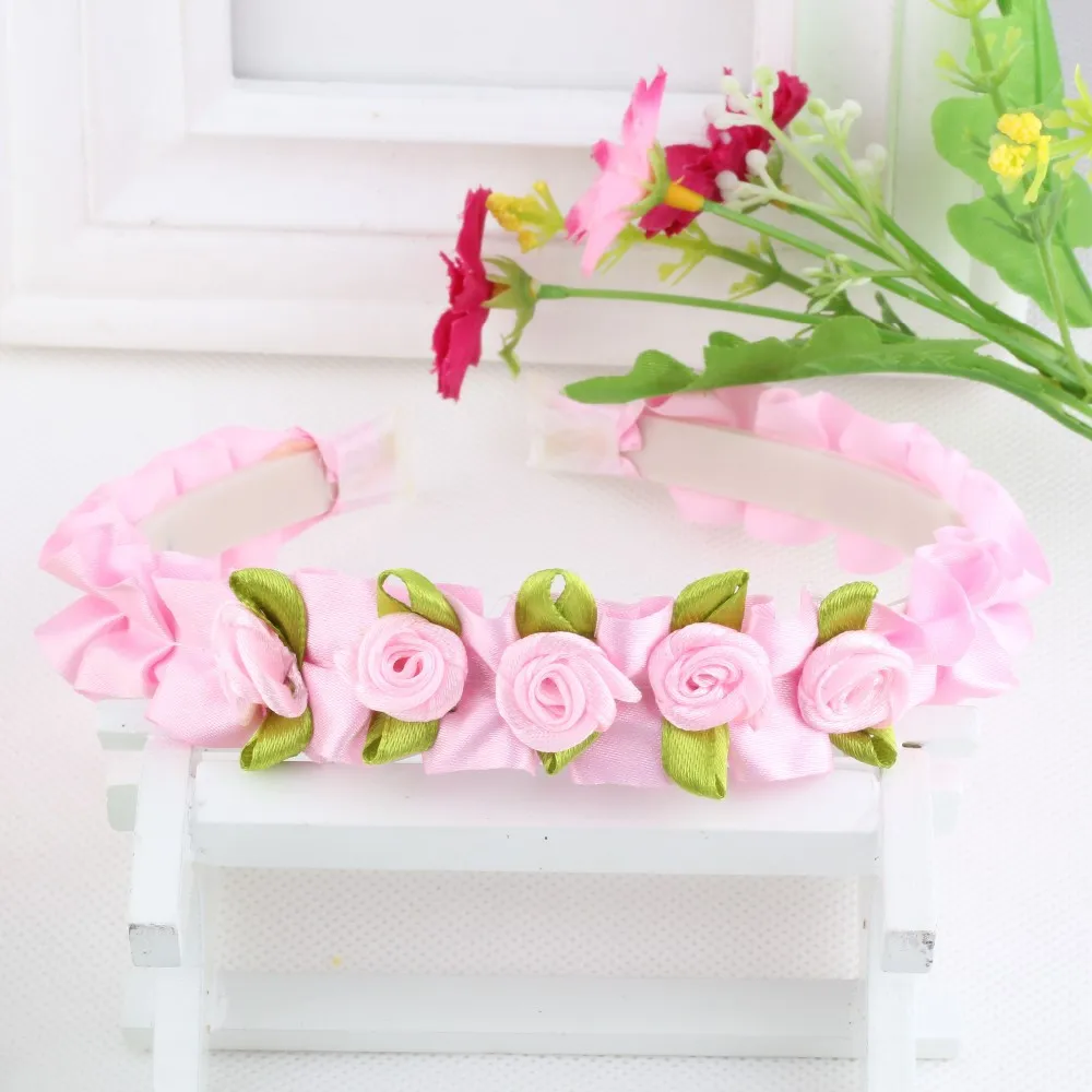 Женский обруч для волос M MISM милый с цветами из ленты свадебный аксессуары