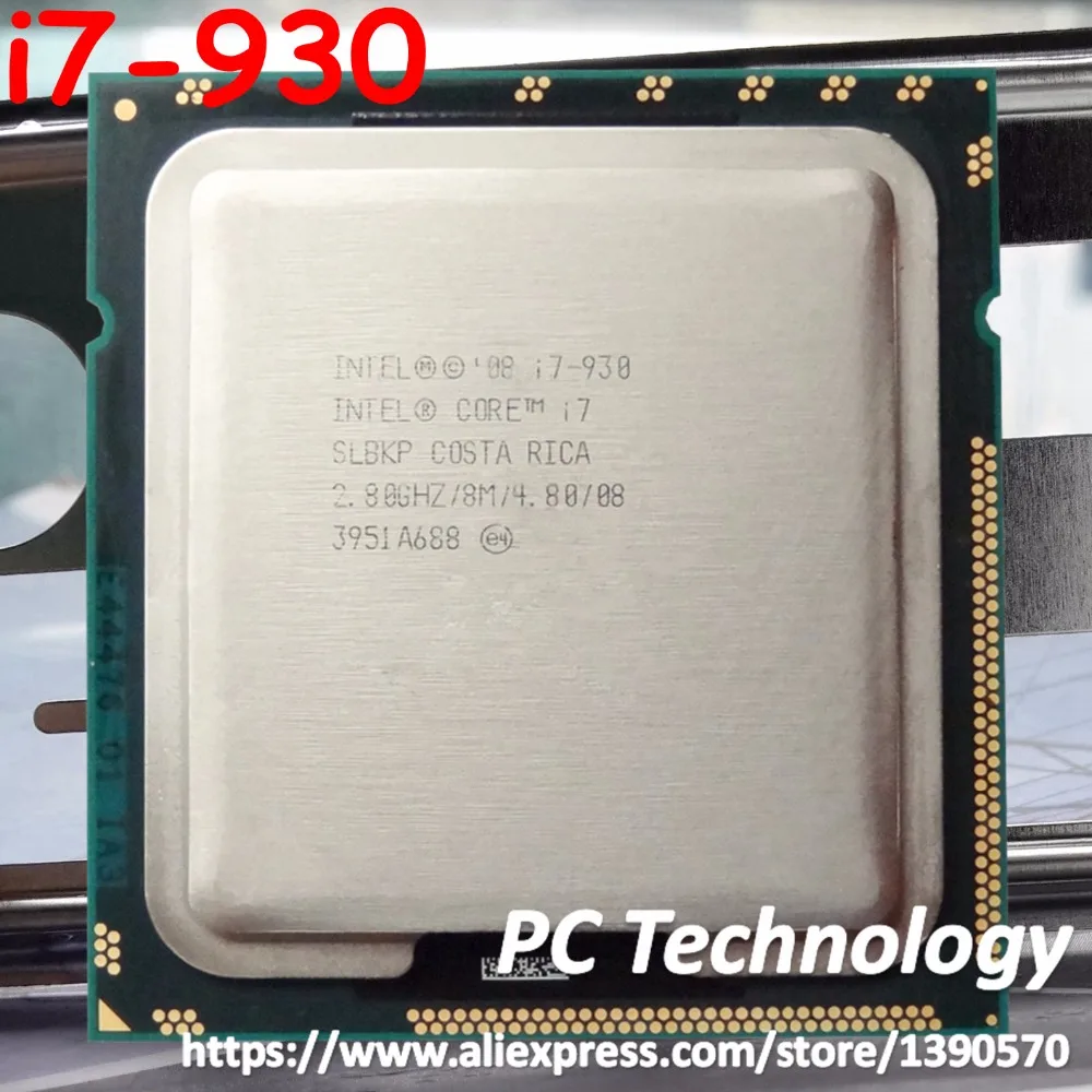 Оригинальный процессор Intel Core i7 930 8 МБ кэш 2 80 ГГц 4 ядерный LGA1366 Бесплатная