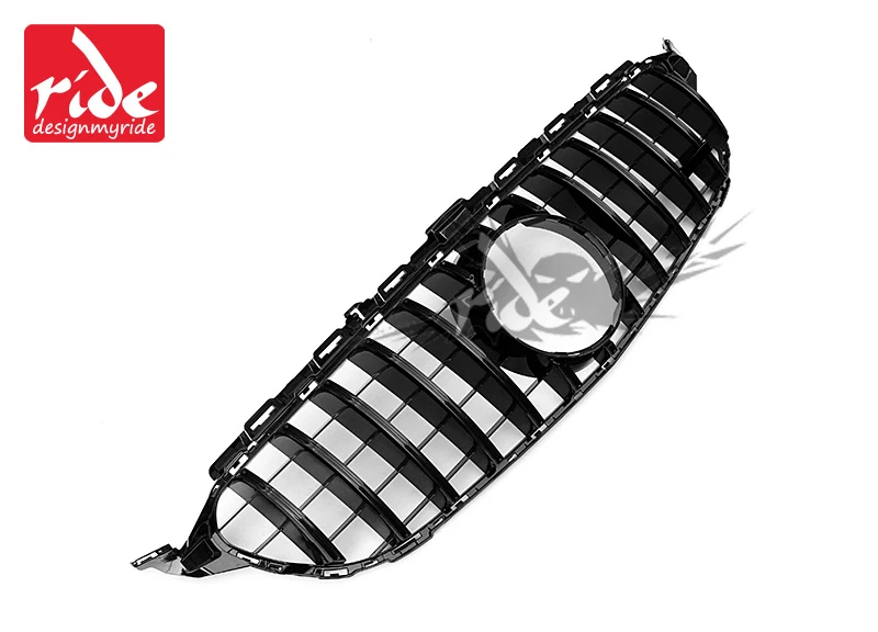 Для merceesmb W205 GT R Стиль Спорт без знака передняя решетка c класс C180 C200 C250 ABS Глянцевая