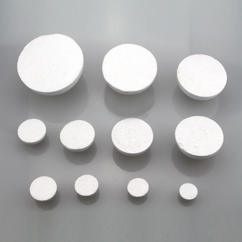 Белый полукруглый твердый шар из пенополистирола диаметром 25 см шарик