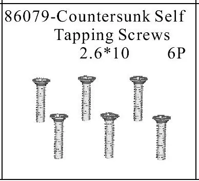 Запчасть для HSP 86079 потайной самонарезающих винтов 2 6*10 мм X6P 1/16th-багги