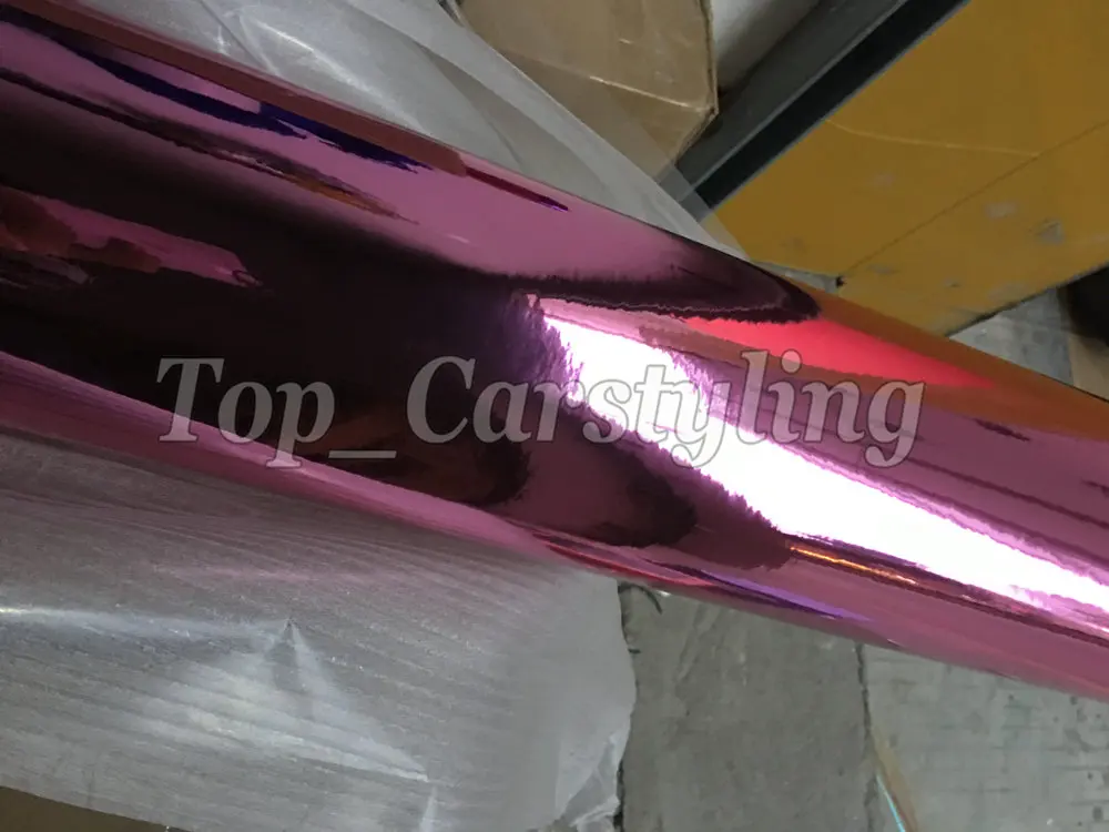 Розовая растягивающаяся хромированная зеркальная автомобильная пленка PROT Wrap S
