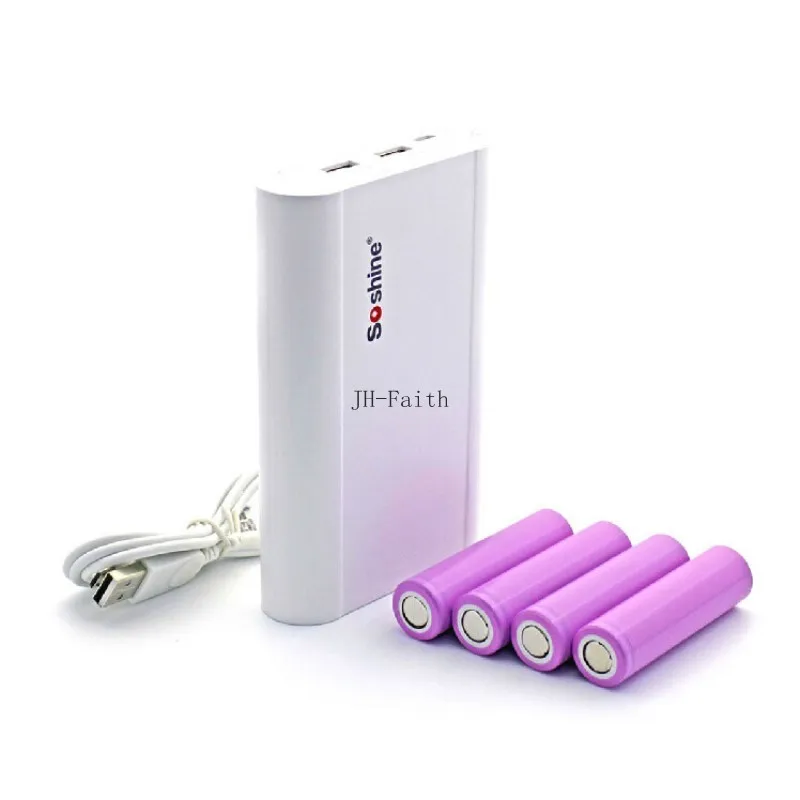 SoShine E3 4x18650 портативный внешний аккумулятор зарядное устройство для iPhone для samsung мобильный USB портативное освещение аксессуары