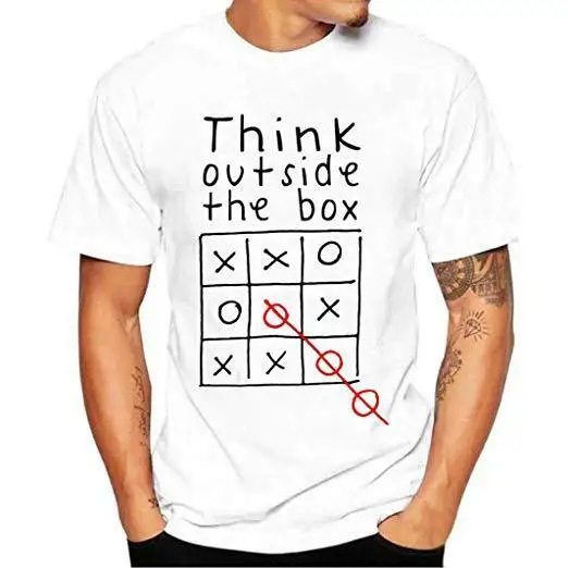 Новая мужская футболка Think Outside The Box Костюм Шапка розовая Ретро винтажная