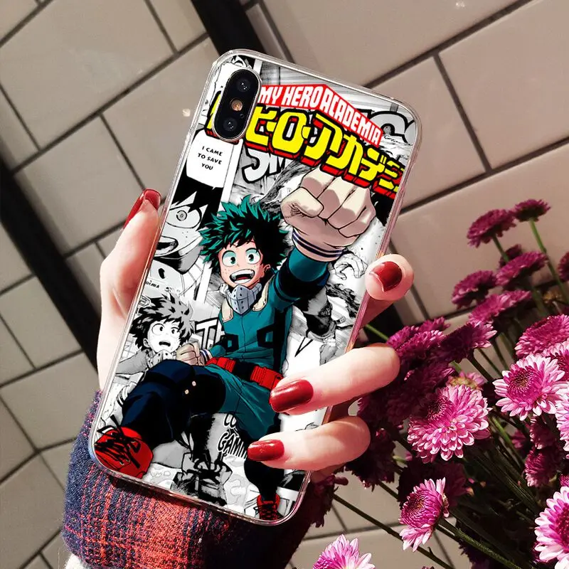 Мягкий силиконовый прозрачный чехол Yinuoda My Hero academic Midoriya Izuku из ТПУ для iPhone 5 5Sx 6 7 7plus