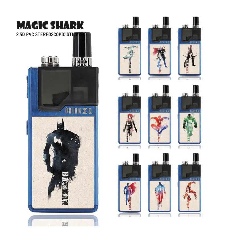 Magic Shark Marvel DC Бэтмен Супермен Капитан Америка чехол наклейка пленка для Lost Vape Orion