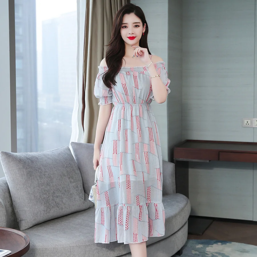 2019 Винтаж размера плюс с открытыми плечами пикантные Boho Открытое платье без